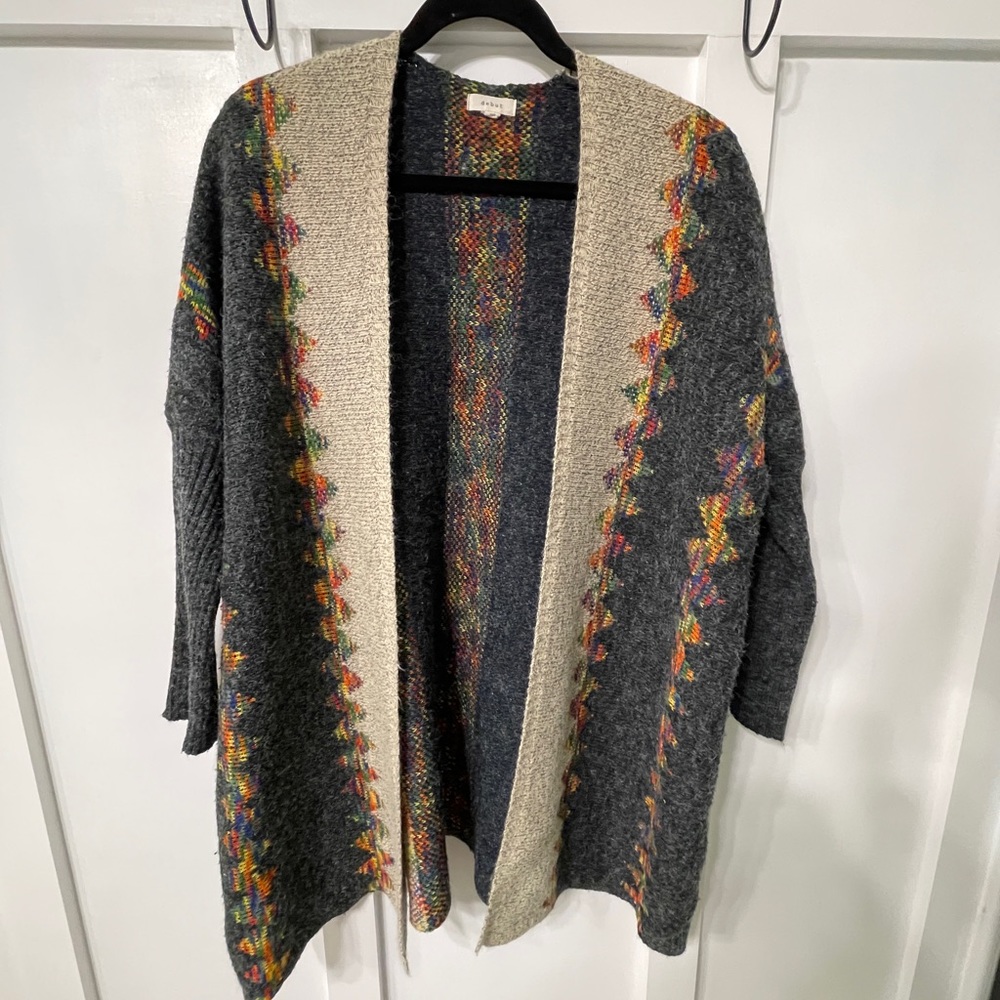 🔴 Women’s zigzag cardigan sweater SZ M/L